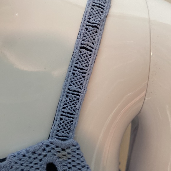 Maeve Blue Quinn Tank With Daisy Overlay Size 8 - Picture 3 of 7